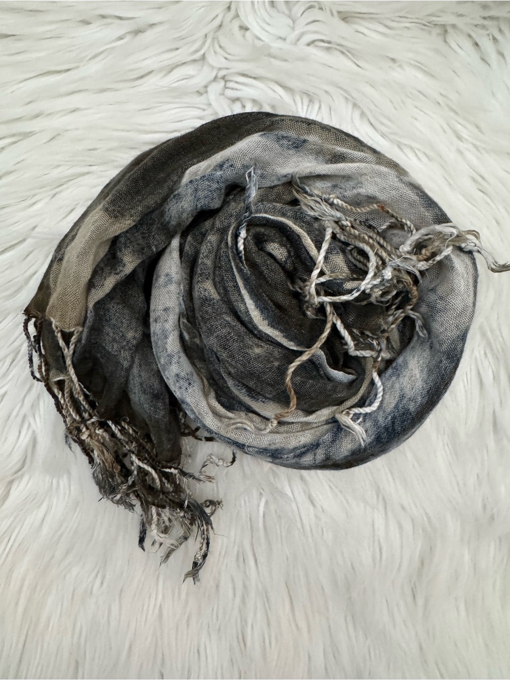 Lightweight Gray & Black Camo Women’s Scarf